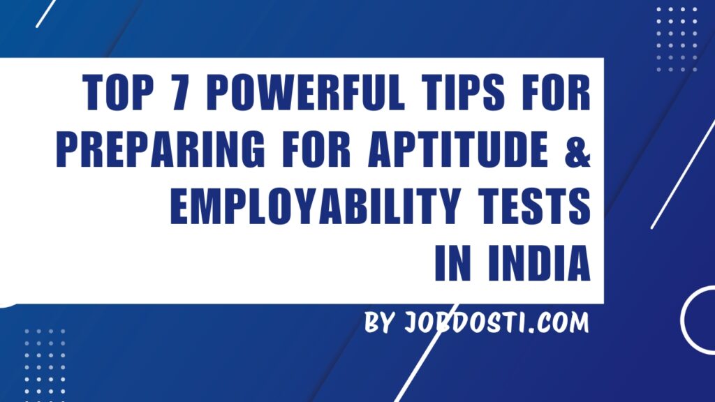 preparing for aptitude & employability tests in India